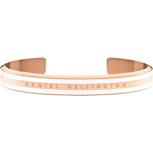 Daniel Wellington Jewelry - Daniel Wellington Classic Slim Bracelet Rose Gold & Satin White Cuff